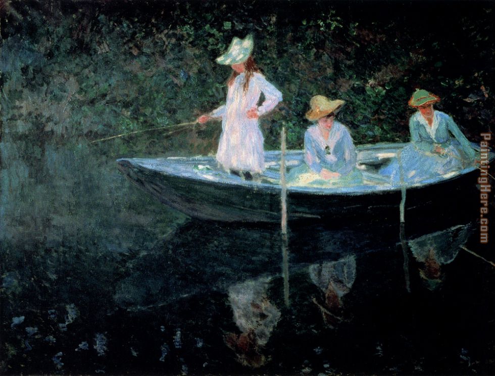 In The Rowing Boat painting - Claude Monet In The Rowing Boat art painting